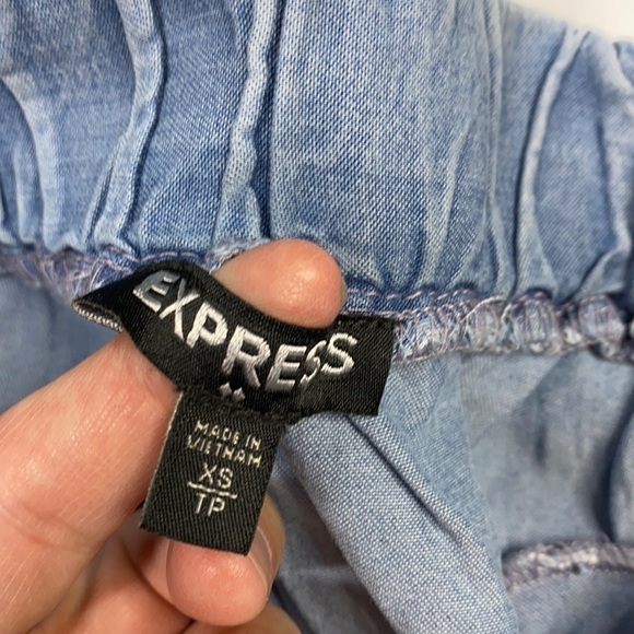 Express Lyocell Stretch Drawstring Waist Mini Skirt - Picture 4 of 7